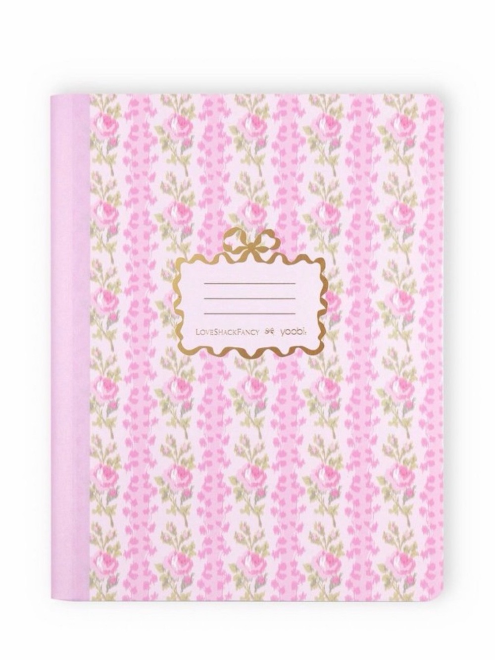 NWT LoveShackFancy x Target Yoobi School Composition Notebook Floral Pink